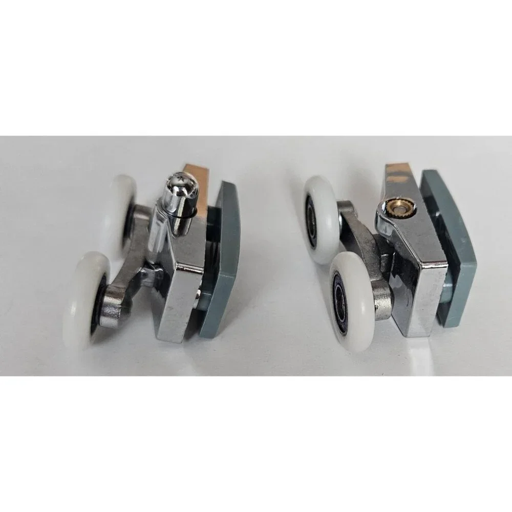 Heavy Duty Shower Door Rollers 4 Up 4 Down With 8 Crash Pads Bathroom Acc